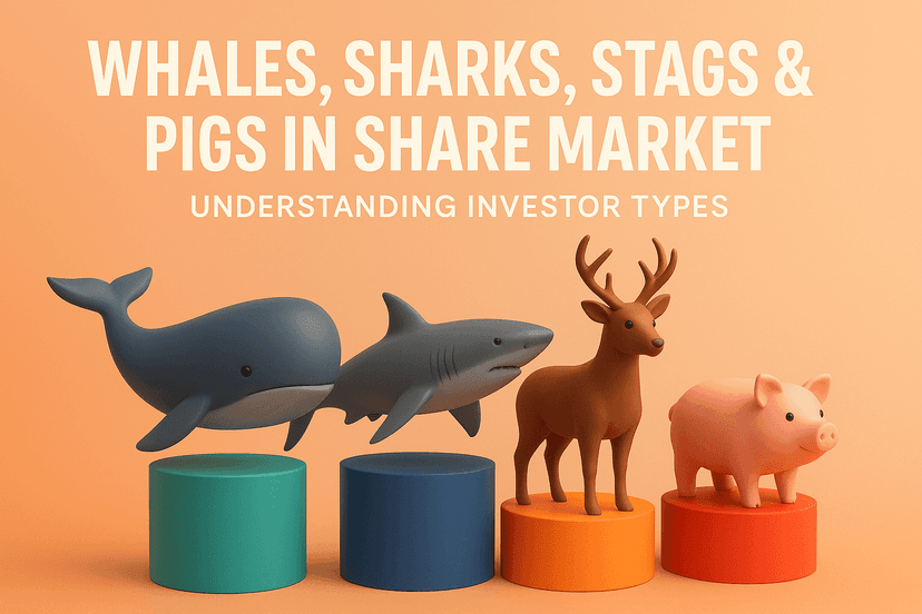 Whales, Sharks, Stags & Pigs in Share Market: Understanding Investor Types